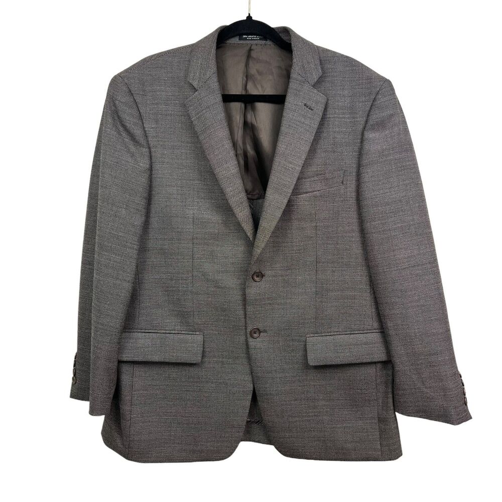 John Varvatos Mens Wool Blend Blazer Premium Tailored Single Needle Brown 40SH‎
